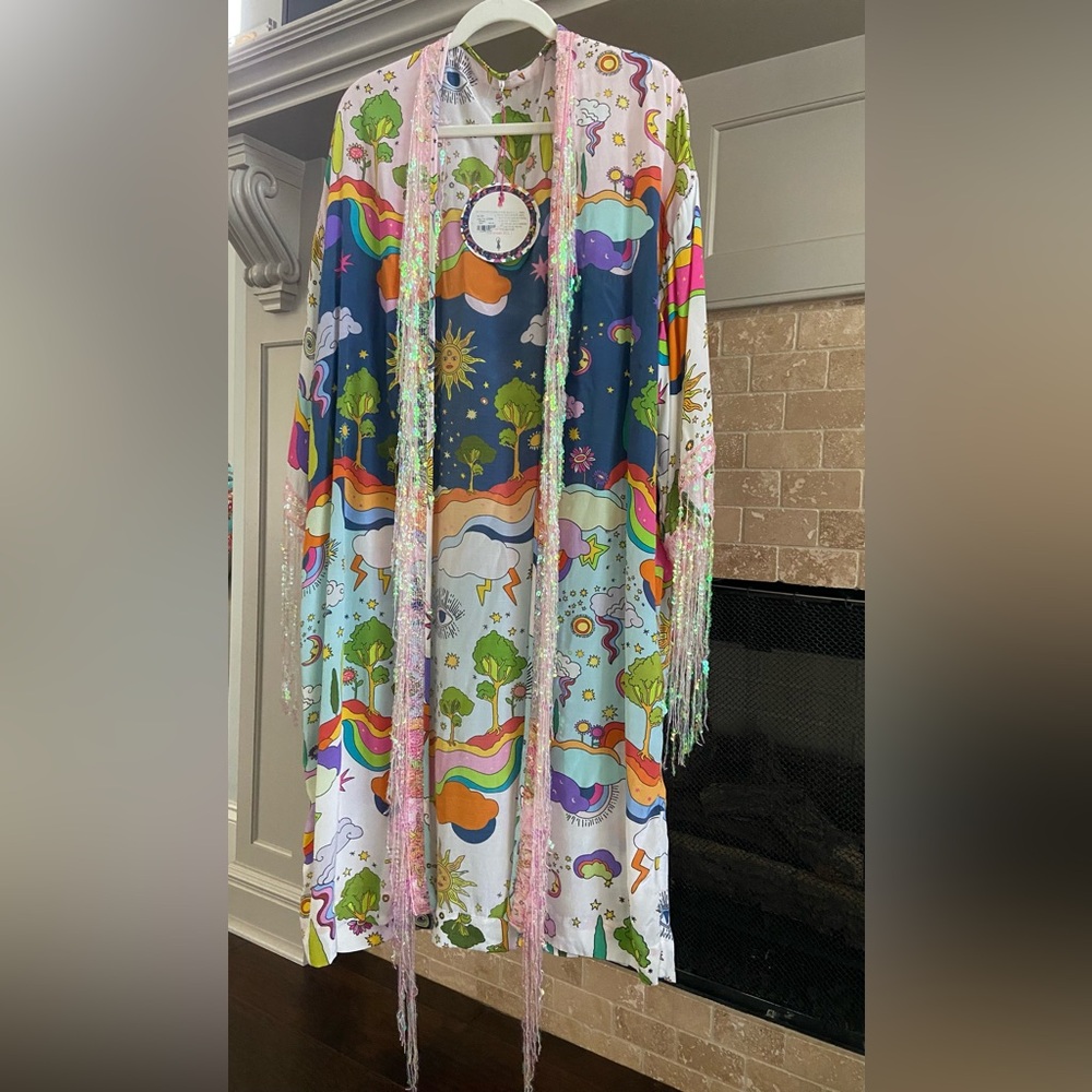 CeliaB Thalita Floral Fringe Kimono